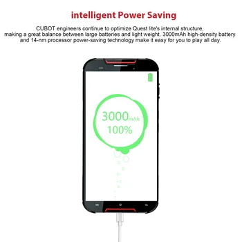 Cubot Quest Lite Vodotesný ip68 4G Smartphone Dual SIM Karte 5 Palcový 8.8 mm Najtenší proti Poškriabaniu Shockproof Robustný Telefóny