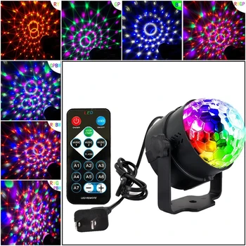 CUDZIE 6W 7 Farieb RGB Remote LED Crystal Magické Gule, DJ, Disco Stage svetelný Efekt Strany Sviatok Vianočný Narodeniny Hudby Lampa