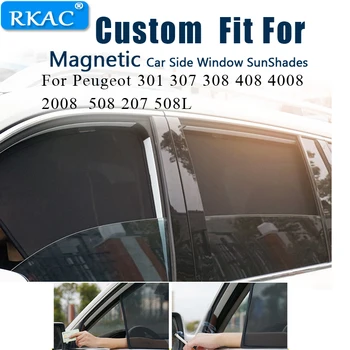 Custom fit Magnetické auto bočné okno odtieň Interiéru auta Slnečná Clona Štít Pre Peugeot 301 307 308 408 4008 2008 508 207 508L