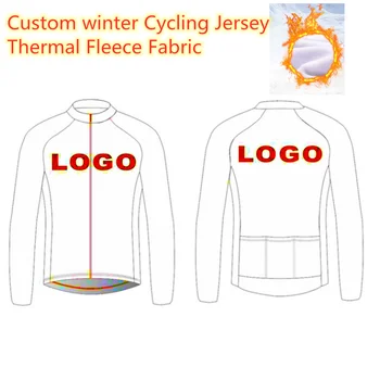 Cyklistické Dresy Súťaže Triedy Vlastný Dizajn thermal Fleece Zimné Dlhý Rukáv Dresy 9D Pad Náprsníkové Nohavice Závodné Športové Nastavenie