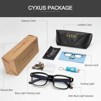 Cyxus Modré Svetlo Blokuje Počítač Okuliare, Anti Namáhanie Očí UV Ochrany Hráčske Okuliare pre Mužov/Ženy Okuliare 8084