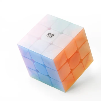 D-FantiX Qiyi Bojovník W Jelly 3x3 Rýchlosť Kocka 3x3x3 Stickerless Jelly Magic Cube Puzzle, Hračky pre Deti, Dospelých Darček pre Chlapcov, Dievčatá