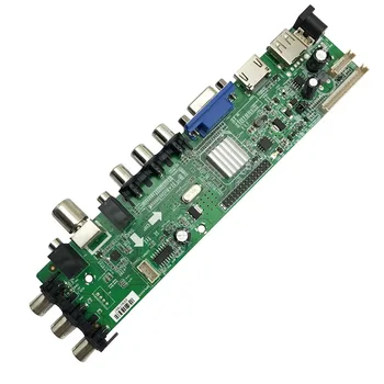 D3663LUA univerzálny TV palube podpora DVB-T2/T/C ruskej full full kit kit pre M185XW01 V2 s reproduktora&kábel&invertor&power