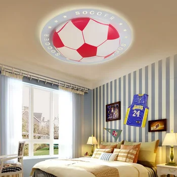 D520 Deti sacie stropné svietidlo tvorivé futbalové osobnosti chlapec spálňa svietidlá LED ochrana očí cartoon chlapci LED lig