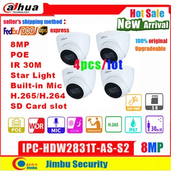 Dahua IP Kamera POE 8MP IPC-HDW2831T-AKO-S2 H. 265/H. 264 vstavaný Mikrofón Vstavaný IČ LED max IČ vzdialenosti 30 m, WDR, 3D DNR IP67