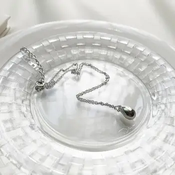 DAIWUJAN Zlatá Farba 925 Sterling Silver Choker Náhrdelník Jednoduché Kvapka Vody Clavicle Reťazca kórejský Náhrdelník Ženské Šperky, Prívesok
