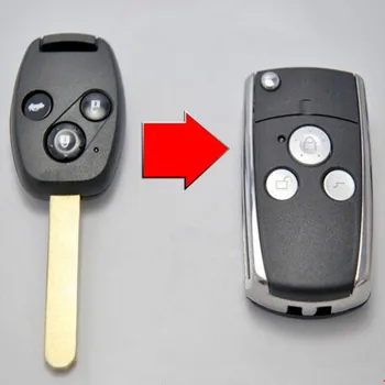 DAKATU 3 Tlačidlo Diaľkového Flip Skladací Kľúč púzdro Keyless Fob Kryt vhodný Na Honda CRV Fit Dohodou Pilot