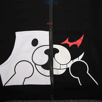 Danganronpa Monokuma Cosplay Kostým Unisex Mikina s Kapucňou T-shirt Bunda s Kapucňou Každodenné Bežné Kabát Hry Anime Periférnych