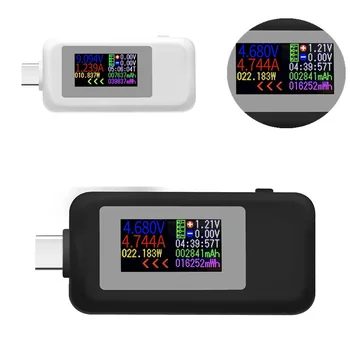 DANIU Typ-C Farebný Displej USB Tester 0-5A Prúd 4-30V Napätie USB Nabíjačka Tester Power Meter Mobilného Batérie Detektor