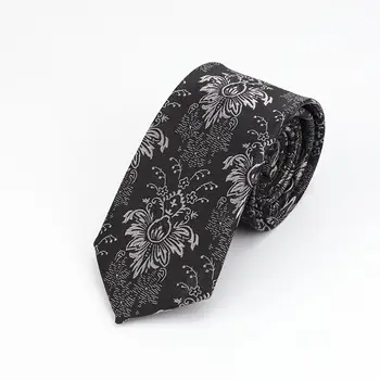 Darček 6typ chudá kravatu formálne šaty mužov väzby 2019 svadobné žakárové vianočné väzby kravata čierna pánske-väzby