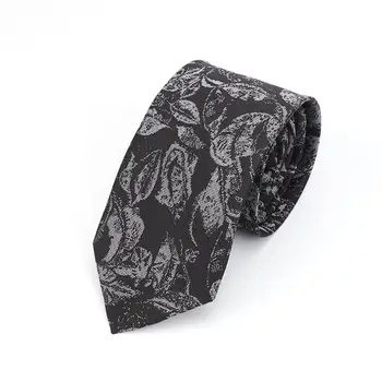 Darček 6typ chudá kravatu formálne šaty mužov väzby 2019 svadobné žakárové vianočné väzby kravata čierna pánske-väzby