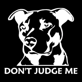 Dawasaru Pit Bull Dog Dont Judge Me Zvierat Auto Samolepky Nepremokavé Osobné Obtlačky Auto Dekorácie, Doplnky PVC,12*11 cm
