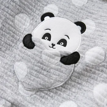 DBS14488 dave bella jeseň baby girl je roztomilý kreslený panda bodky šaty deti fashion party šaty deti detská lolita oblečenie