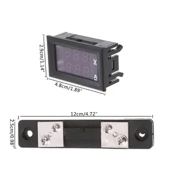DC 0-100V 50A Digitálny Voltmeter Ammeter LED Duálne Zobrazovanie Napätie Prúd Meter Tester s Posuvnými Prepínací U4LB