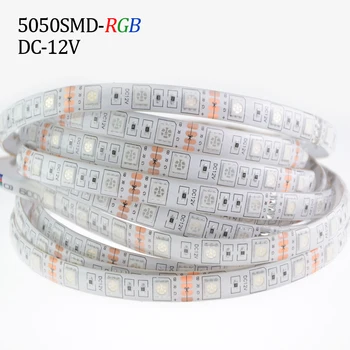 DC 12V SMD5050 RGB Led Pásy light IP20/IP65 Vodeodolný 5M 60Led/M Led Stripe Fita Led Reťazec Bar pásky lampa Bombillas LedLight