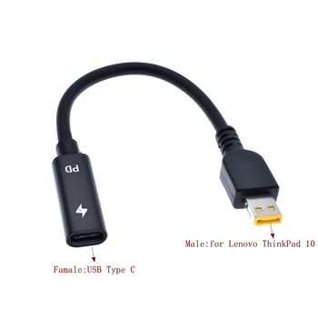 Dc USB Typu C Napájací Adaptér Zapojte Converter Prenosný Nabíjací Kábel Kábel pre Lenovo ThinkPad 10 Helix 2 4X20E75066 TP00064A