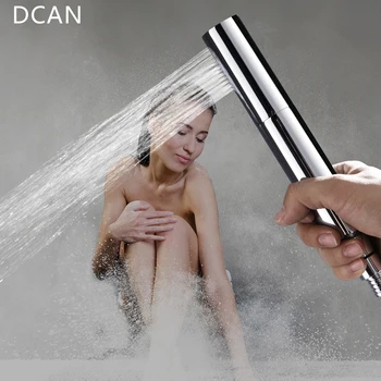 DCAN Prepínač s Ručnou Sprchou Mosadzná Tryska Tlak Dážď & Pulz Striekacia Pištoľ Kolo Odnímateľný Umývateľný Sprcha Hlavu Bez Vŕtania