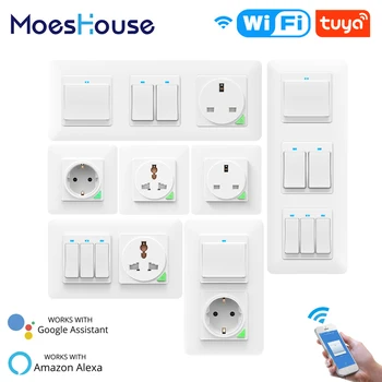 DE EÚ WiFi Smart Push Svetlo vypínač ButtonSmart Život Tuya Bezdrôtové Diaľkové Ovládanie Práce s Alexa Domovská stránka Google