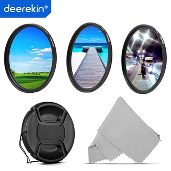 Deerekin 40.5 mm Polarizer CPL+UV+Star(6x) Objektív Filter, sada pre Digitálny Fotoaparát 40.5 mm Sony A6400 A6000 Nikon Objektívy Samsung