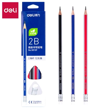 DELI Grafitové Ceruzky pre Školy Roztomilý Ceruzka 2B HB 1 Box(12PCS) Cartoon Kreslenie Ceruzkou Nastaviť Ceruzky 58108 58109