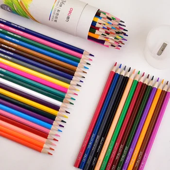 Deli Profesionálne farebné ceruzky Nastaviť Olej/ Akvarel Drevené Farebné Ceruzky umenie maľba Kresba farby farby Barreled