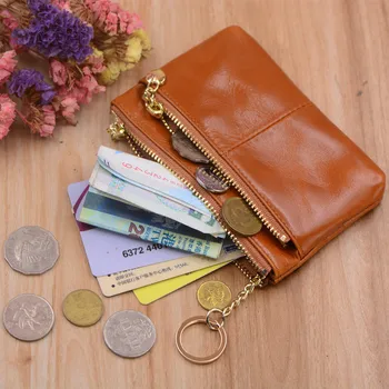 Desinger ženy organizátor peňaženky, dámske mini originálne kožené peňaženky slim tenké kreditnej karty retro hnedé tašky 5colors