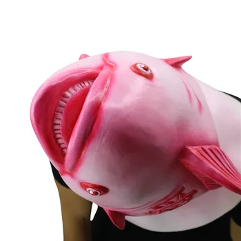 Desivé Latex Ryby, Masky Smiešne Šialený Červené Ryby Zvierat Plnú Hlavu Masky Cosplay Halloween Party Prop