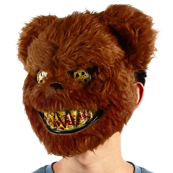 Desivé Plyšový Medvedík Vrah Maska Halloween Horror Make-Up Party Zdobiť
