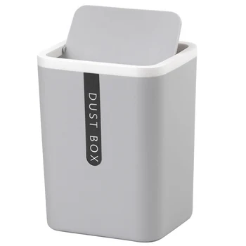 Desktop Koša Malé Mini Odpadky Môže Plastové Smetisko s Shake Kryt pre Domáce Kancelárie C44