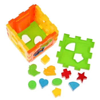 Deti detský Inteligencie Vzdelávacie Geometrie Triedenie Poľa Hračka pre dievča a chlapca Dieťa Farebné Puzzle Kocky Zodpovedajúce Puzzle