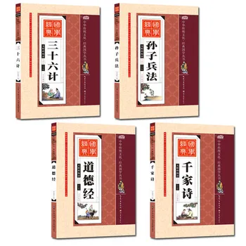 Deti detský Kultúry kniha s pin jin 1000 Poens / Tridsiatich šiestich stratagems / Umenie Vojny / Tao Te Ťing / Dao De Jing