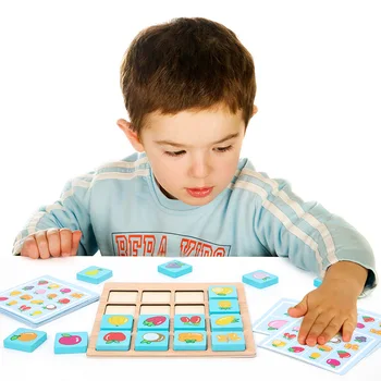 Deti Drevené Puzzle, Doskové Hry, Instant Foto Pamäť Šach Dieťa Montessori Začiatku Vzdelávania, Vzdelávacie Hračky Pre Deti, Darčeky