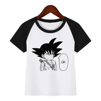 Deti Jeden Úder Človek Jeden Kus Naruto Dargon Saitama Luff Goku Cartoon T-shirt Zábavné Topy Lumbálna Deti Fashion Tričko