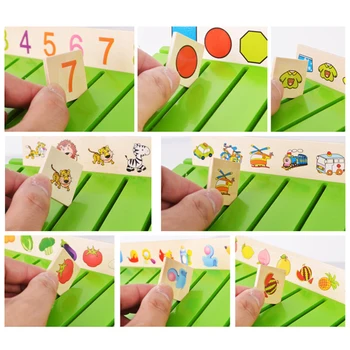 Deti Klasifikácia Začiatku Učiť Vzdelávacie Hračky Drevené Okno Kognitívne Zodpovedajúce Matematické Poznatky Baby Číslo hračka pre Deti