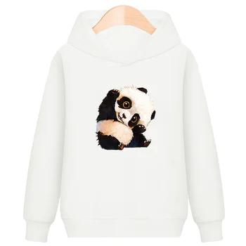Deti Krásne Panda Tlač Hoodie Ženy Dlhé Rukávy Mikiny Jar Zimné Topy Kabát Unisex Voľné Pulóver Deti Oblečenie
