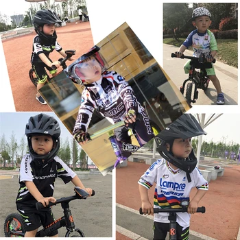 Deti Kurzarm Radfahren Jersey Atmungs Quick-Dry Radfahren Kleidung Gesetzt Reiten Tragen Ropa Ciclismo Letné Cyklistické Oblečenie
