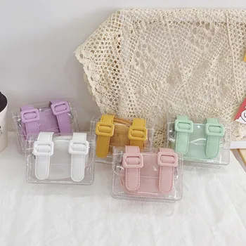 Deti Mini Kabelku 2020 Lete Roztomilé Priehľadné Jelly Crossbody Tašky pre Dievčatko Malé Peňaženky Puzdro Box Dieťa Jasné, Darček Taška