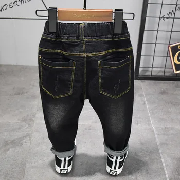Deti nohavice na Jar Jeseň fashion vytlačiť list džínsy chlapci nohavice bežné vonkajšie plnej dĺžke dieťa cargo nohavice