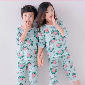 Deti Sleepwear baby girl jar organickej bavlny sady chlapčenské Pyžamo deti Pyžamá Deti Odev 2-8Y unisex teenage spánku oblek