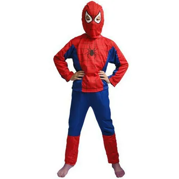 Deti Spiderman Red Cosplay Kostým Deti Oblečenie Sady Dlhý Rukáv Top+Nohavice+Maska Vyhovovali Halloween Party Batoľa, Dieťa Sleepwear