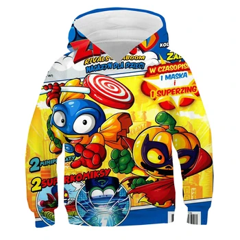 Deti Super Zings Hoodie Chlapci Dievčatá Cartoon 3D Vytlačené Pulóvre Deti Superzings Mikina Harajuku Streetwear Jar Zime