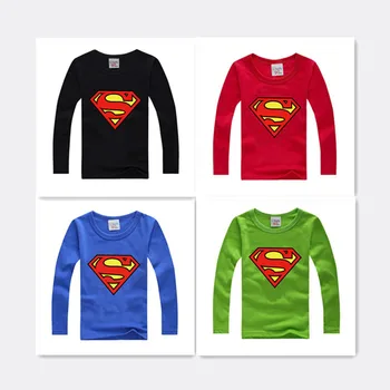 Deti T tričko pre Chlapca, Dievča Tees Oblečenie Pomstiteľ Chlapci Hrdina Dlhými Rukávmi tričko Oblečenie Superman Pre Chlapcov Dievča Topy Deti Oblečenie