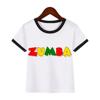 Deti zunba tričko fashion hip hop dance topy tees deti fitness oblečenie klub Reklamné tričko chlapcov dievča, t-shirt, t košele