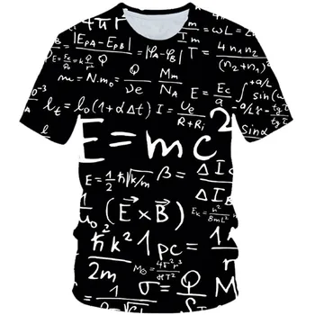 Deti Zábavné Fyziky Vzorec Matematika T shirt Chlapcov Dievčatá 3D Tlač Hamburger Farebné Políčko T-shirts Deti Streetwear Módy Tshirts