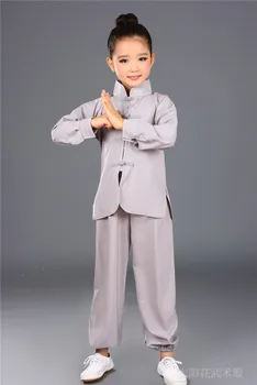 Detské bojových umení oblečenie bojových umení dievčatá chlapci Kung-Fu Tai Chi dlho puzdre výkon detí Fu Qingcang