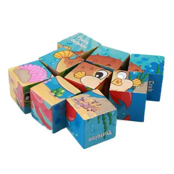 Detské Drevené Farebné Puzzle Jenga stavebným Vzdelávacích Hračiek, Tvorivých Stohovanie Hra Rainbow Darček Tvar Poznanie Karty