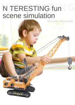 Detské Inžinierstva Vozidla Statické Scény, Dekorácie Žeriav Model Tower Crane Inžinierstva Vyhovovali Plastové detské autíčka hračka c