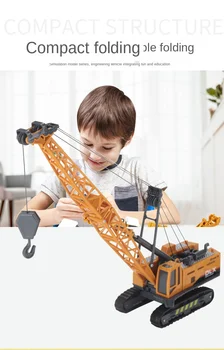 Detské Inžinierstva Vozidla Statické Scény, Dekorácie Žeriav Model Tower Crane Inžinierstva Vyhovovali Plastové detské autíčka hračka c