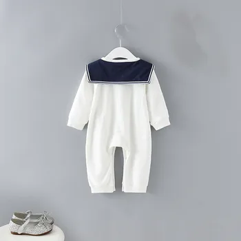 Detské Oblečenie Anglicko Štýl Dieťa Remienky Jumpsuit Oblečenie Nové Dievčatá Chlapci Oblečenie 0-2Y