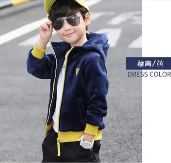 Detské oblečenie bundy 2020 jeseň a v zime nových plus velvet zahusťovanie kórejský príliv chlapec big boy hbn 39 KABÁT